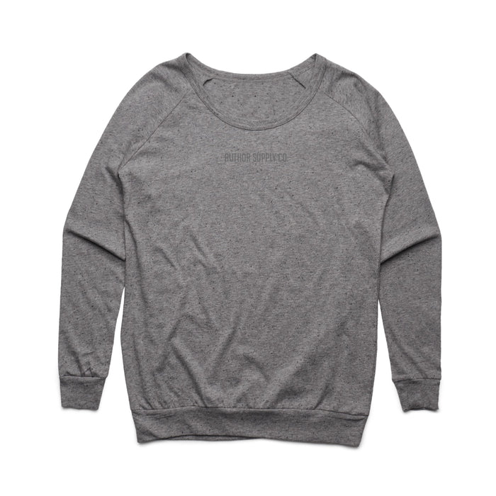 WOMENS RELAXED FIT CREW (GREY MARLE)