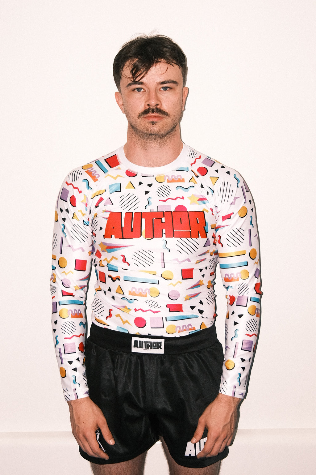 Men's '90s Party Jiu Jitsu Rash Guard Long Sleeve