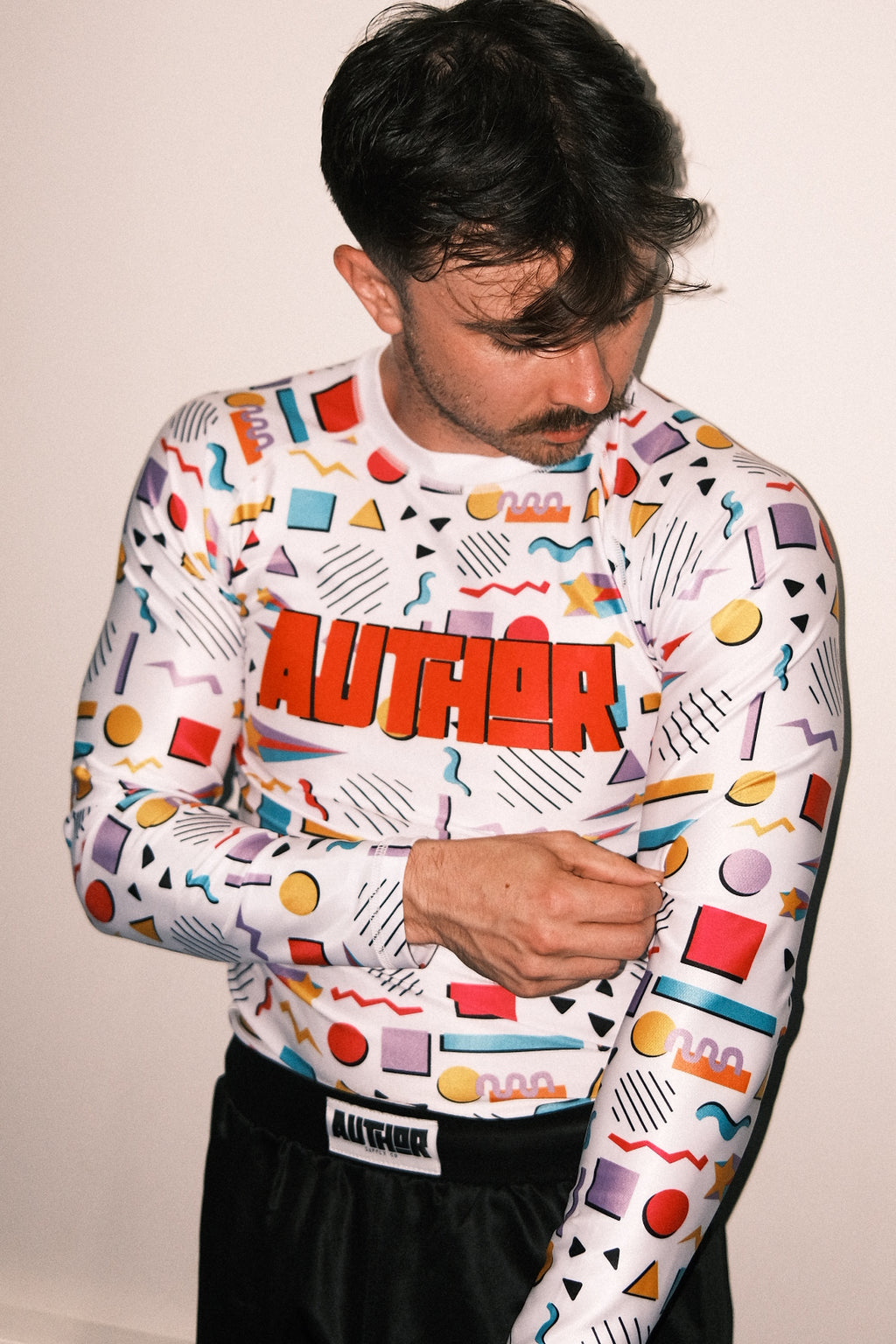 Men's '90s Party Jiu Jitsu Rash Guard Long Sleeve