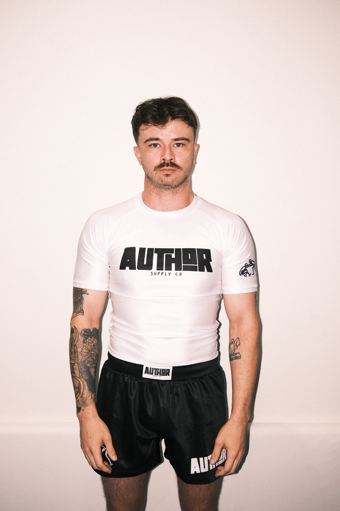 Men's White Ranked Rash Guard