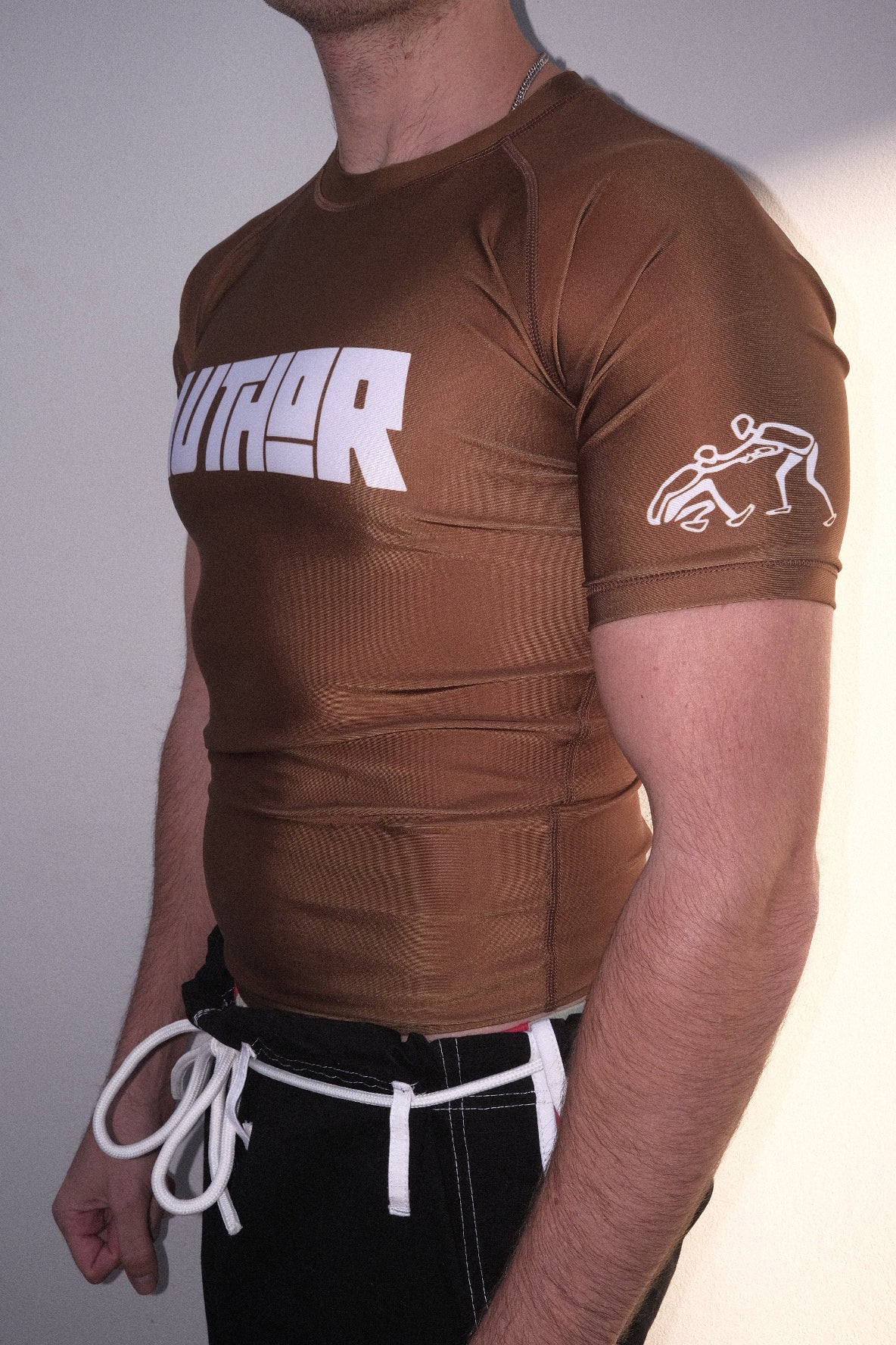Men's Brown Ranked Rash Guard