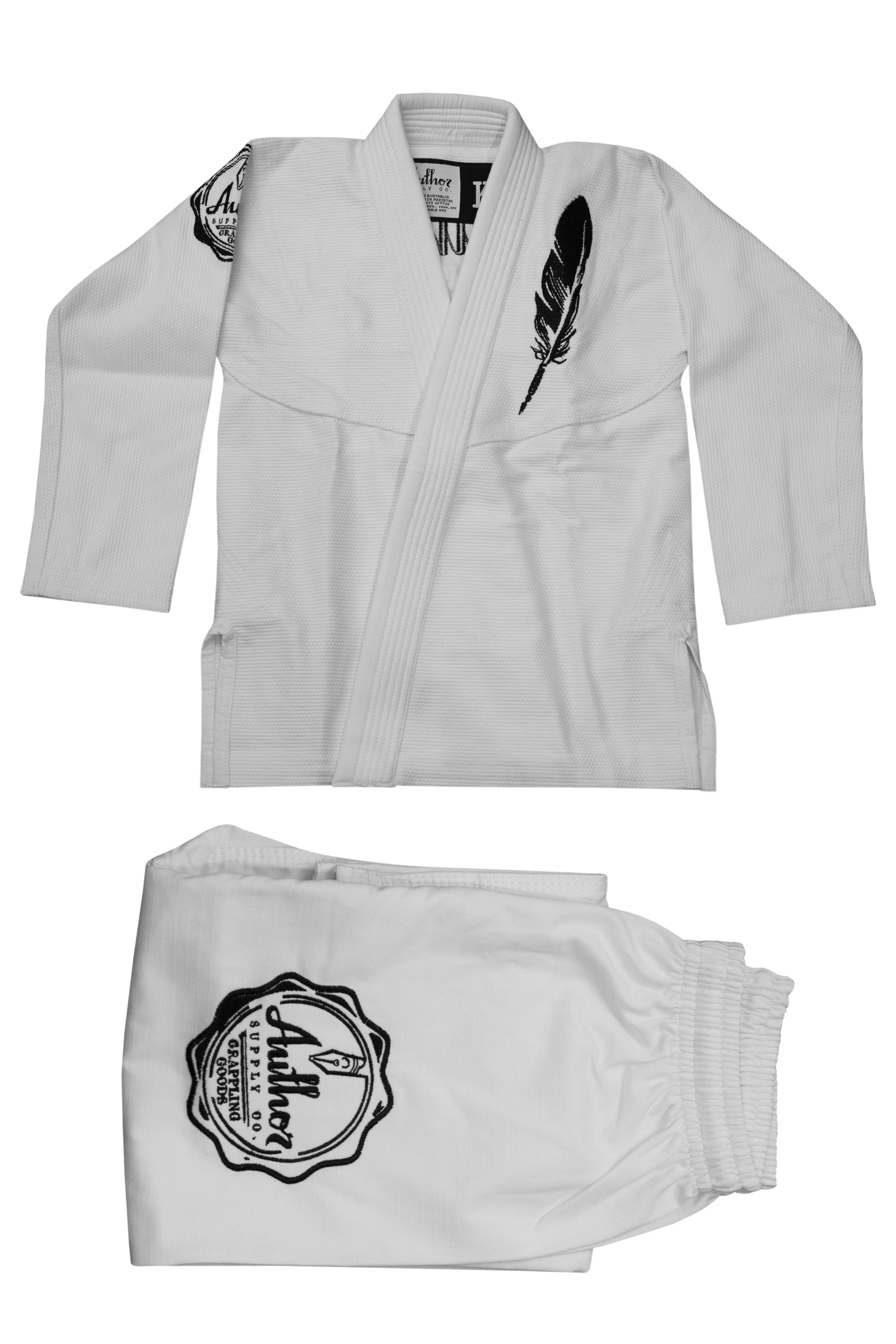 JUNIOR GI - WHITE (BLACK EMBROIDERY)
